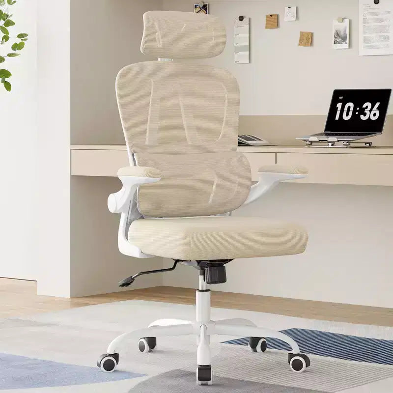 Ergonomic Mesh Office Chair with Adjustable Lumbar Support, Headrest & Flip-Up Armrests