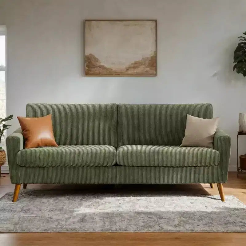 68" Modern Upholstered Loveseat Sofa with 24" Deep Seat & Padded Arms