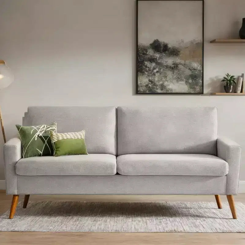 68" Modern Upholstered Loveseat Sofa with 24" Deep Seat & Padded Arms