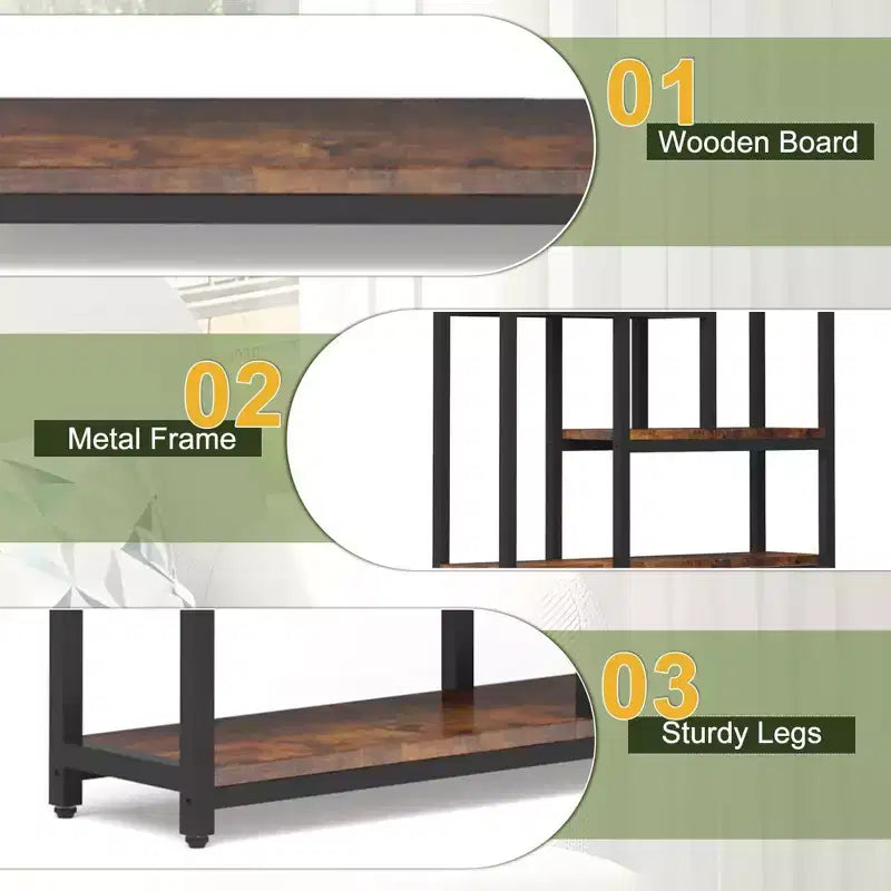 79" Tall 7-Tier Bookcase with 10 Compartments - Modern Floor Standing Bookshelf, Brown