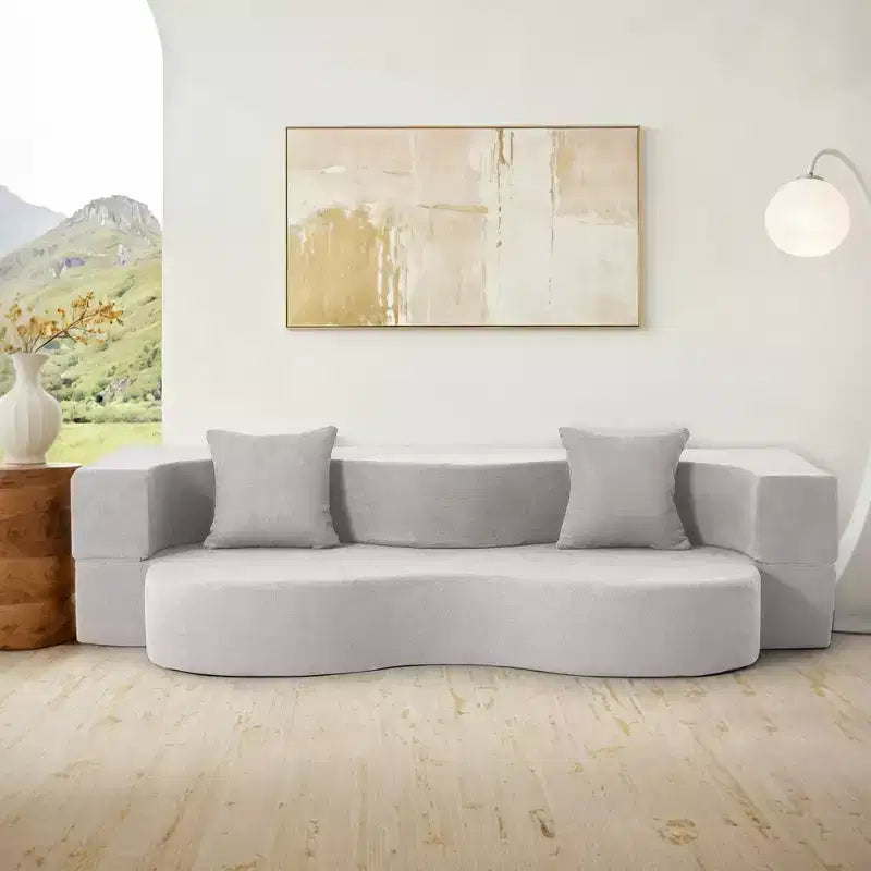 Convertible Folding Sofa Bed with High-Density Foam for Living Room, Guest Room, and Bedroom