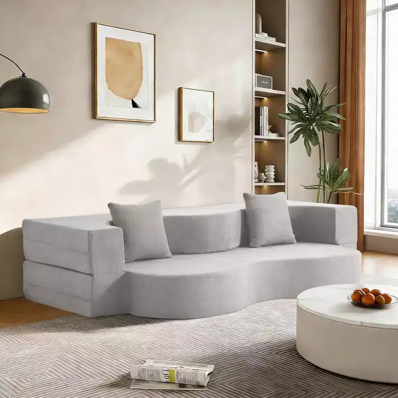 Convertible Folding Sofa Bed with High-Density Foam for Living Room, Guest Room, and Bedroom