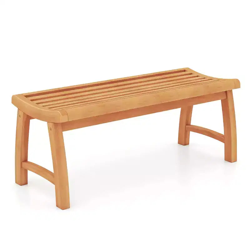 Costway Lot de 2 bancs de jardin 2 places pour patio avec assise à lattes profilées, capacité de 362 kg