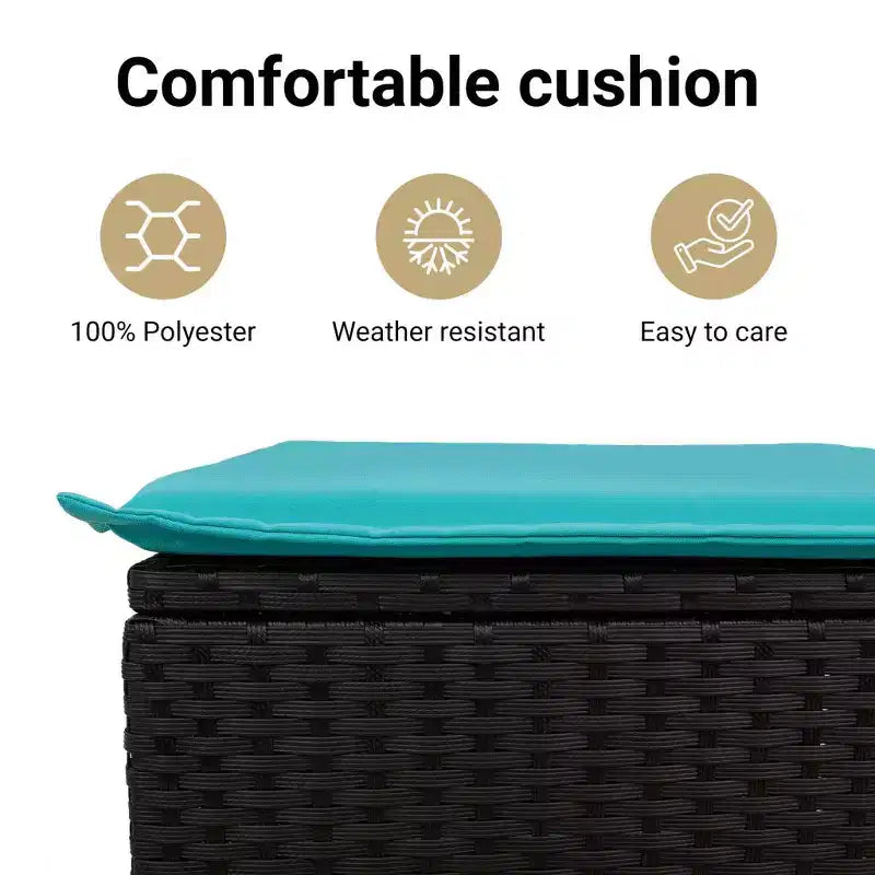vidaXL Banc de jardin inclinable avec coussins en résine tressée