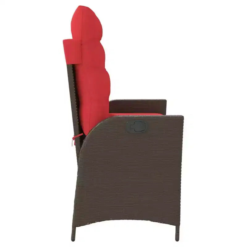 vidaXL Banc de jardin inclinable avec coussins en résine tressée
