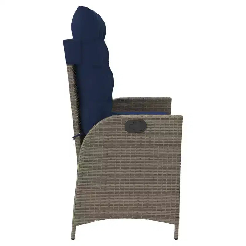 vidaXL Banc de jardin inclinable avec coussins en résine tressée