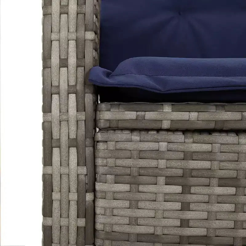 vidaXL Banc de jardin inclinable avec coussins en résine tressée