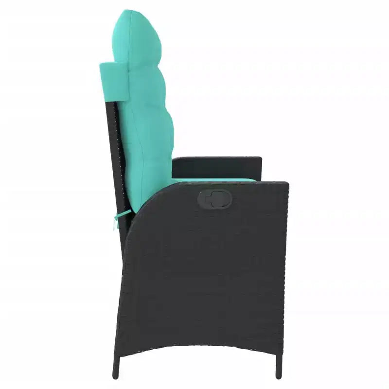 vidaXL Banc de jardin inclinable avec coussins en résine tressée