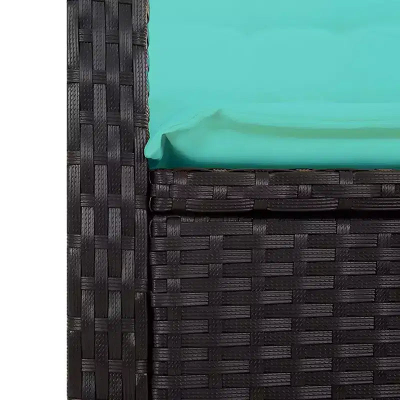 vidaXL Banc de jardin inclinable avec coussins en résine tressée
