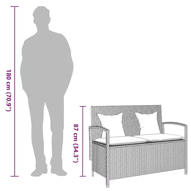 Banc de jardin d'extérieur VidaXL avec options de couleur et design confortable