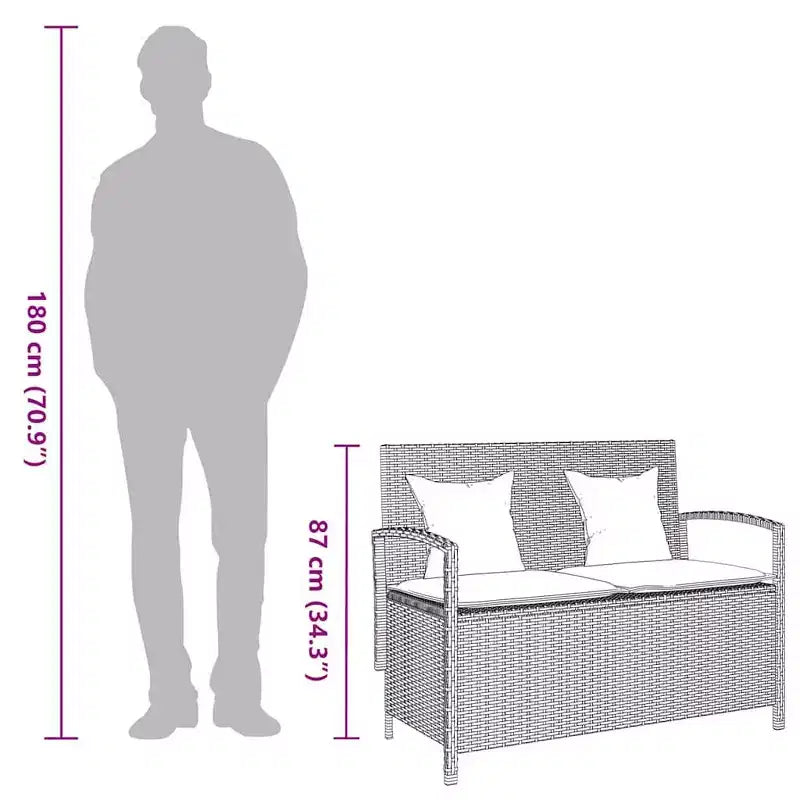 Banc de jardin d'extérieur VidaXL avec options de couleur et design confortable
