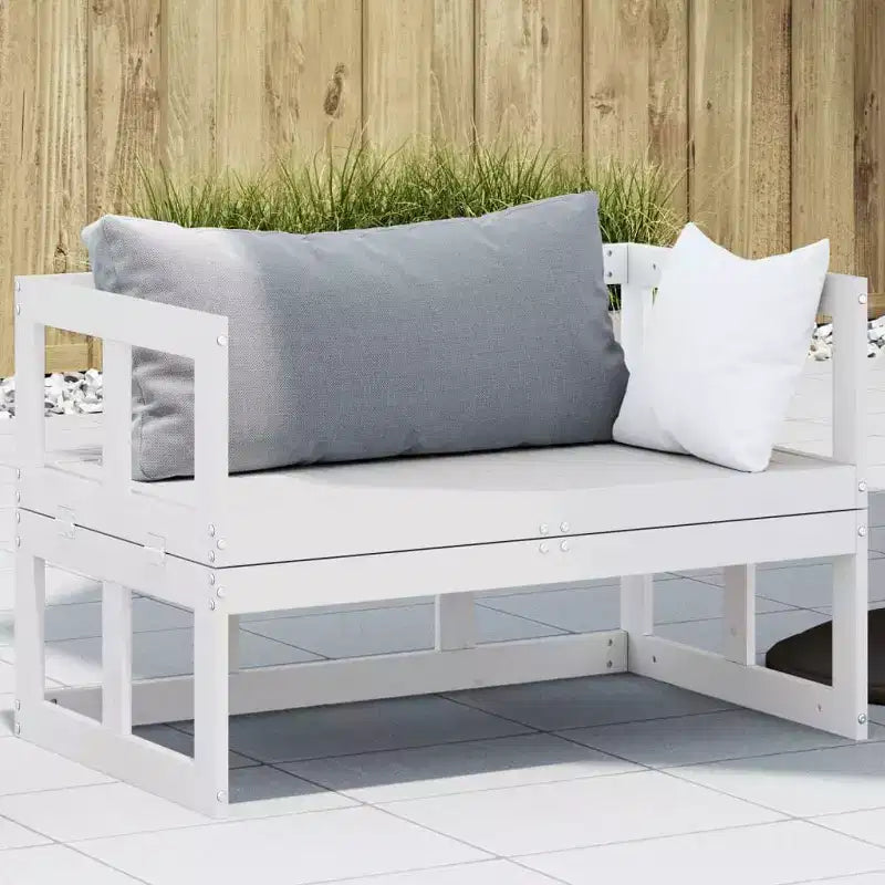 vidaXL Canapé de jardin extensible en bois massif pour l'extérieur