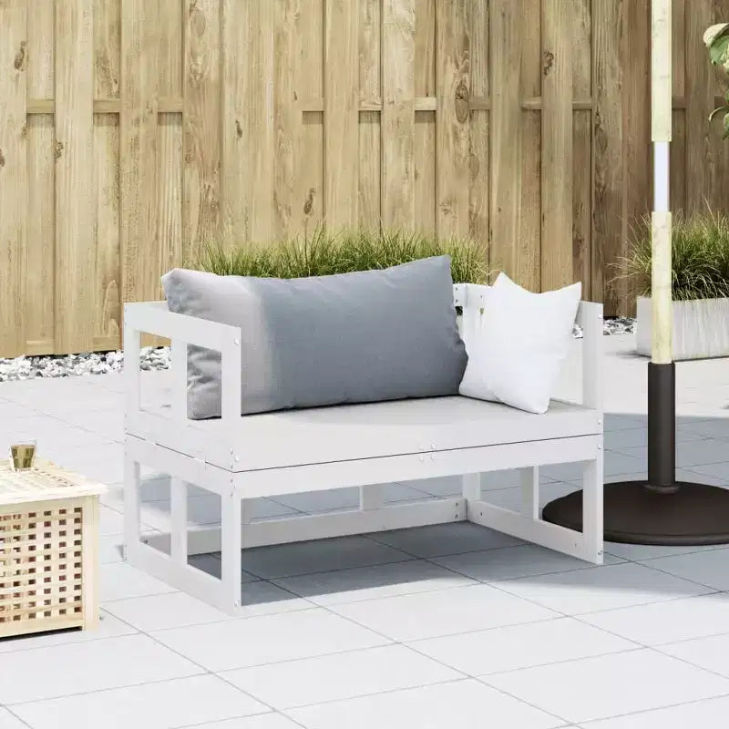 vidaXL Canapé de jardin extensible en bois massif pour l'extérieur