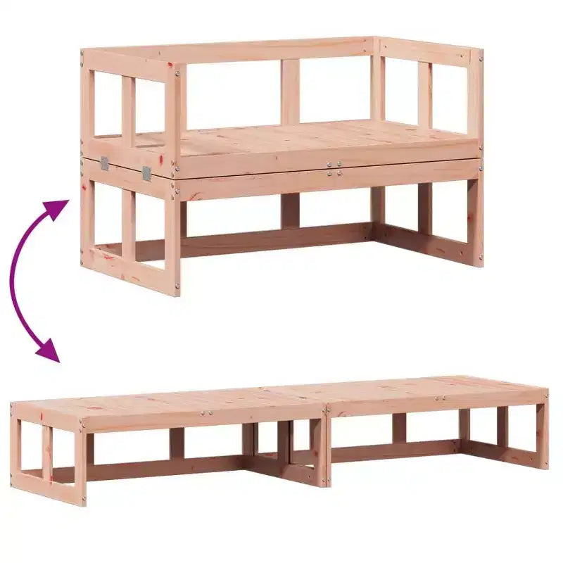 vidaXL Canapé de jardin extensible en bois massif pour l'extérieur