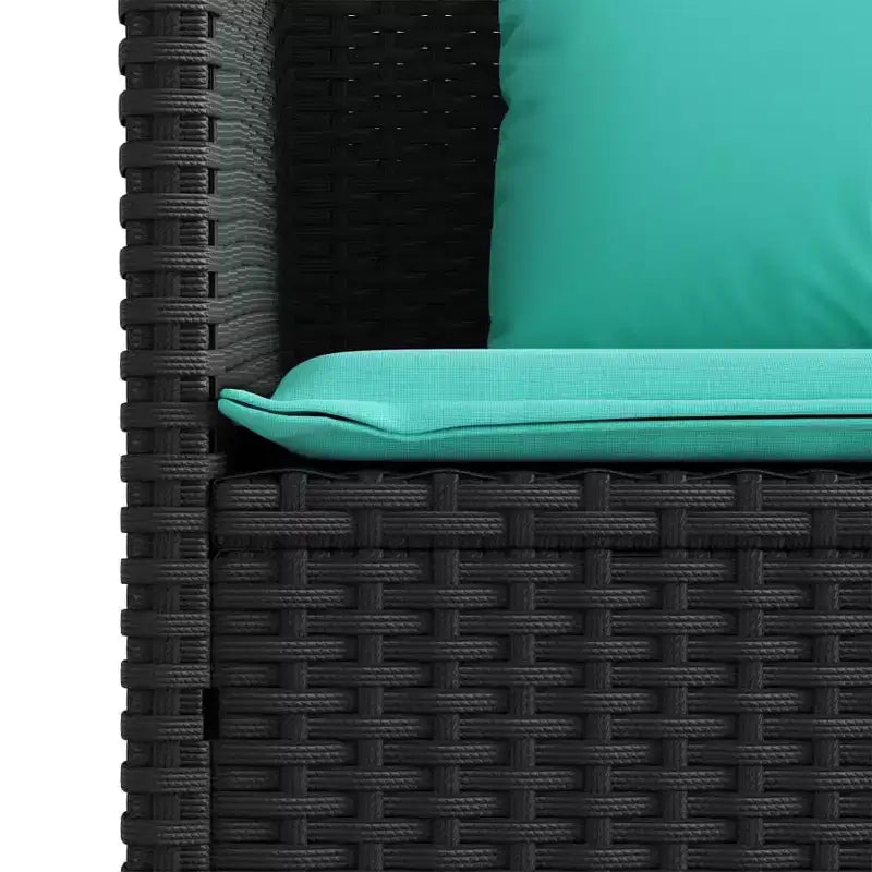 vidaXL Banc de jardin avec coussins en résine tressée pour l'extérieur