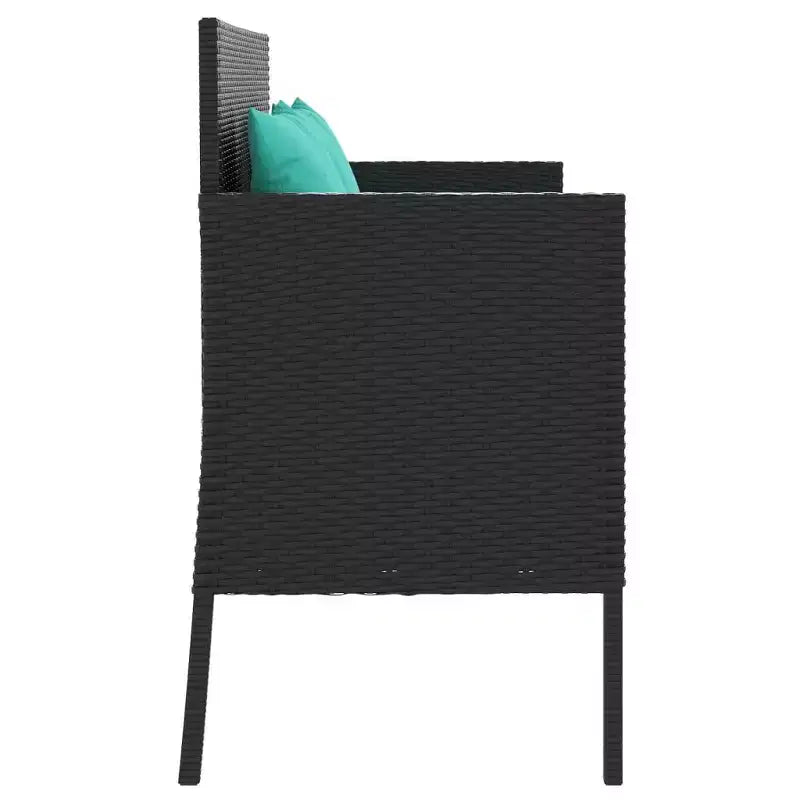 vidaXL Banc de jardin avec coussins en résine tressée pour l'extérieur