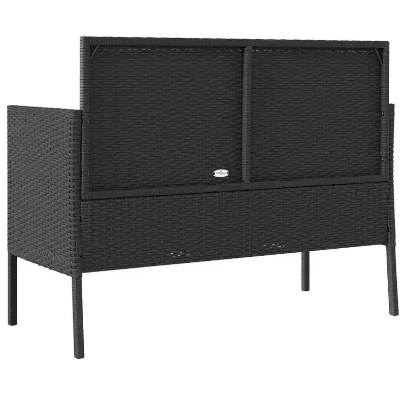 vidaXL Banc de jardin avec coussins en résine tressée pour l'extérieur