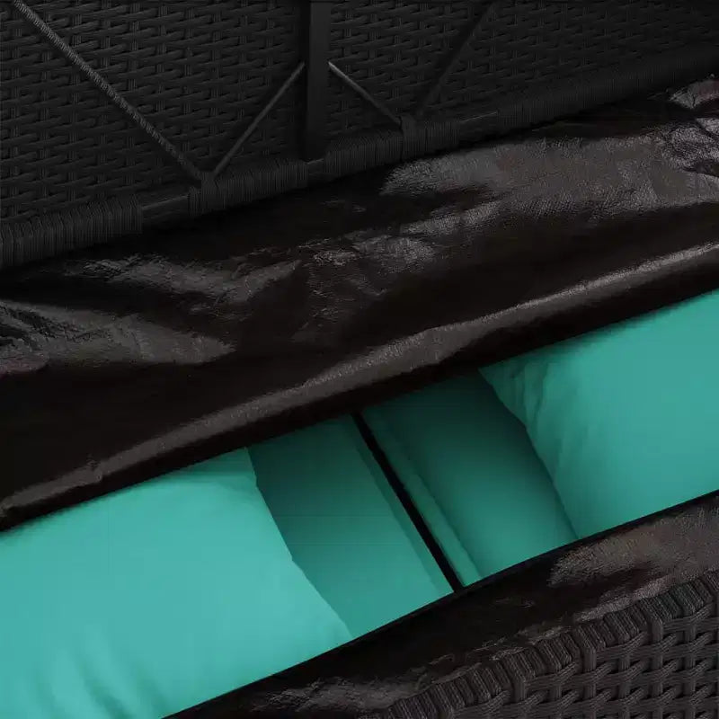 vidaXL Banc de jardin avec coussins en résine tressée pour l'extérieur