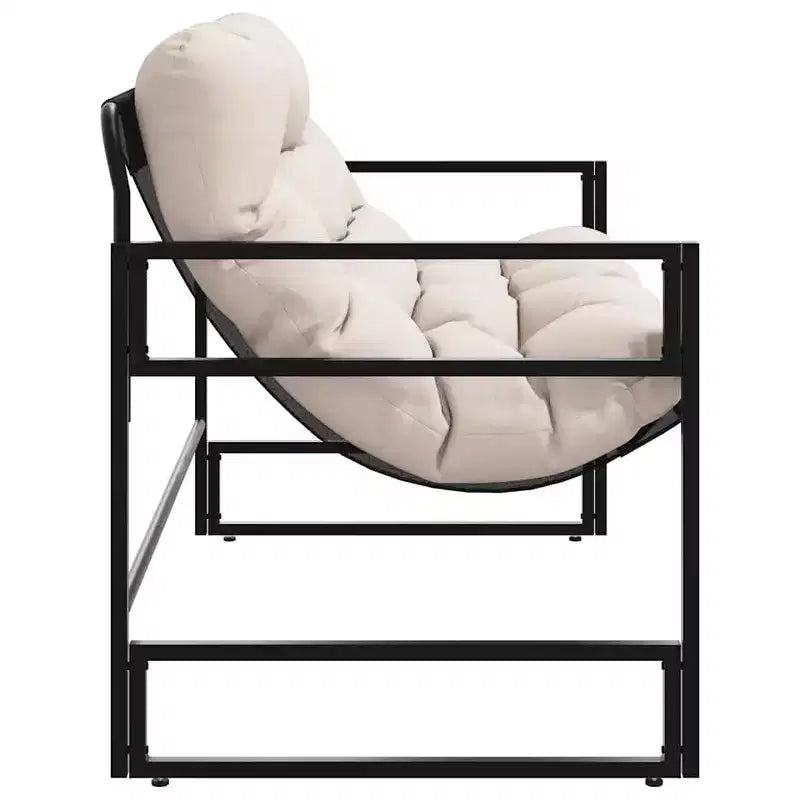 Banc de jardin avec coussin taupe