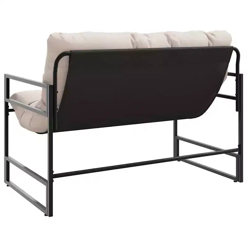 Banc de jardin avec coussin taupe