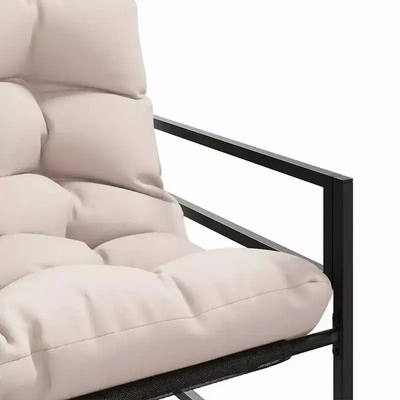 Banc de jardin avec coussin taupe