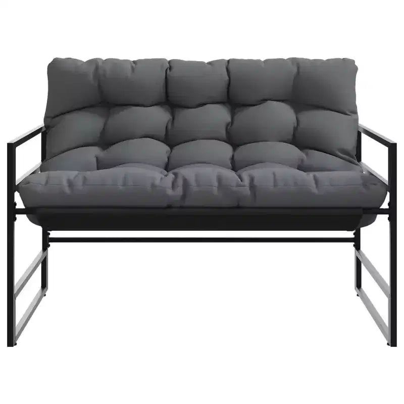 Banc de jardin avec coussin taupe