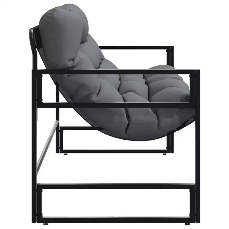 Banc de jardin avec coussin taupe