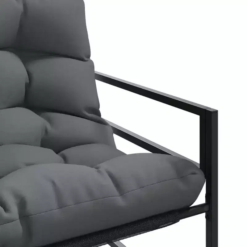 Banc de jardin avec coussin taupe