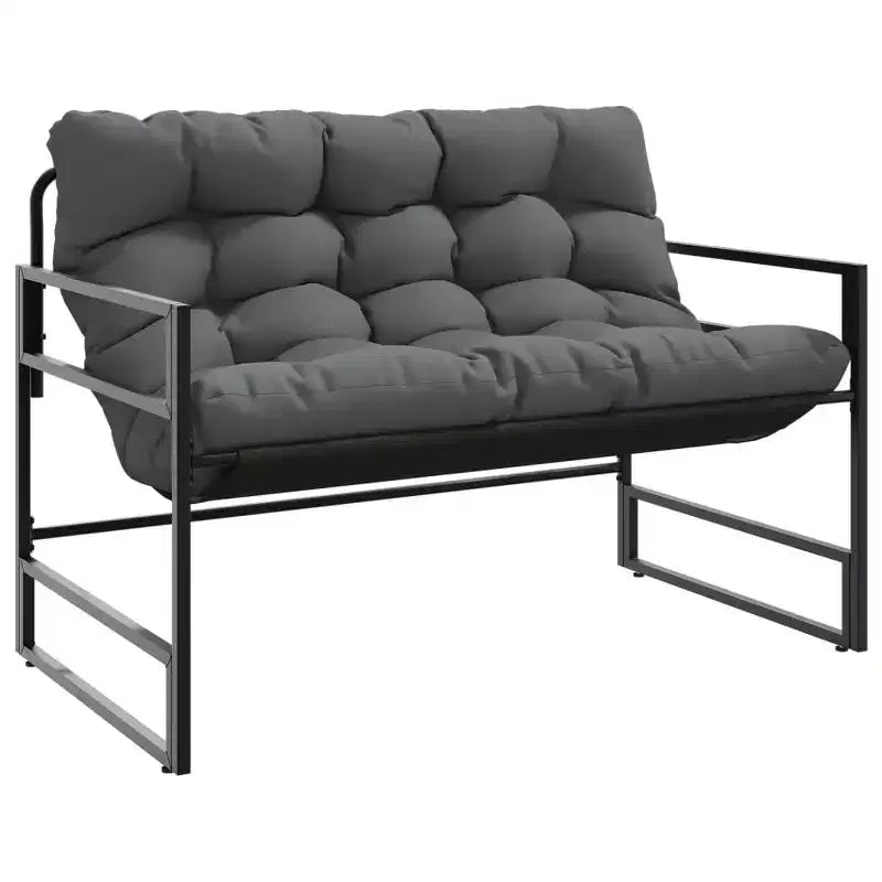 Garden Bench with Cushion in Taupe
