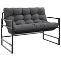 Garden Bench with Cushion in Taupe