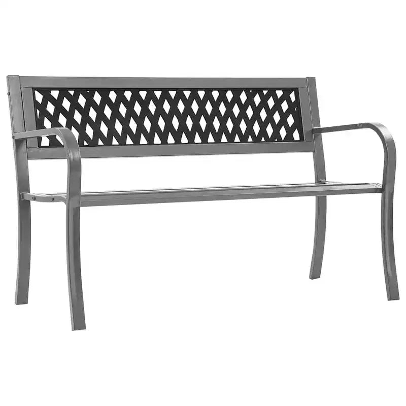 Banc de jardin en acier – Assise d'extérieur robuste pour votre jardin et votre terrasse