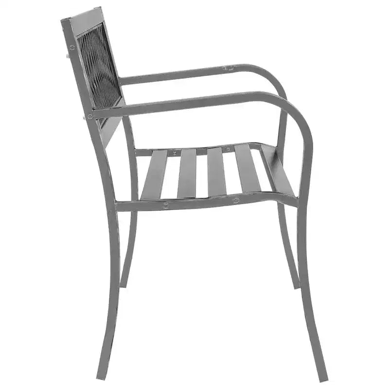 Banc de jardin en acier – Assise d'extérieur robuste pour votre jardin et votre terrasse