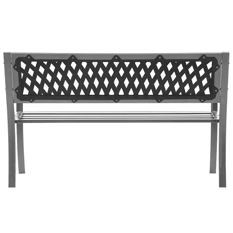 Banc de jardin en acier – Assise d'extérieur robuste pour votre jardin et votre terrasse