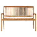 vidaXL Outdoor Patio Bench Garden Bench for Porch Balcony Solid Wood Teak