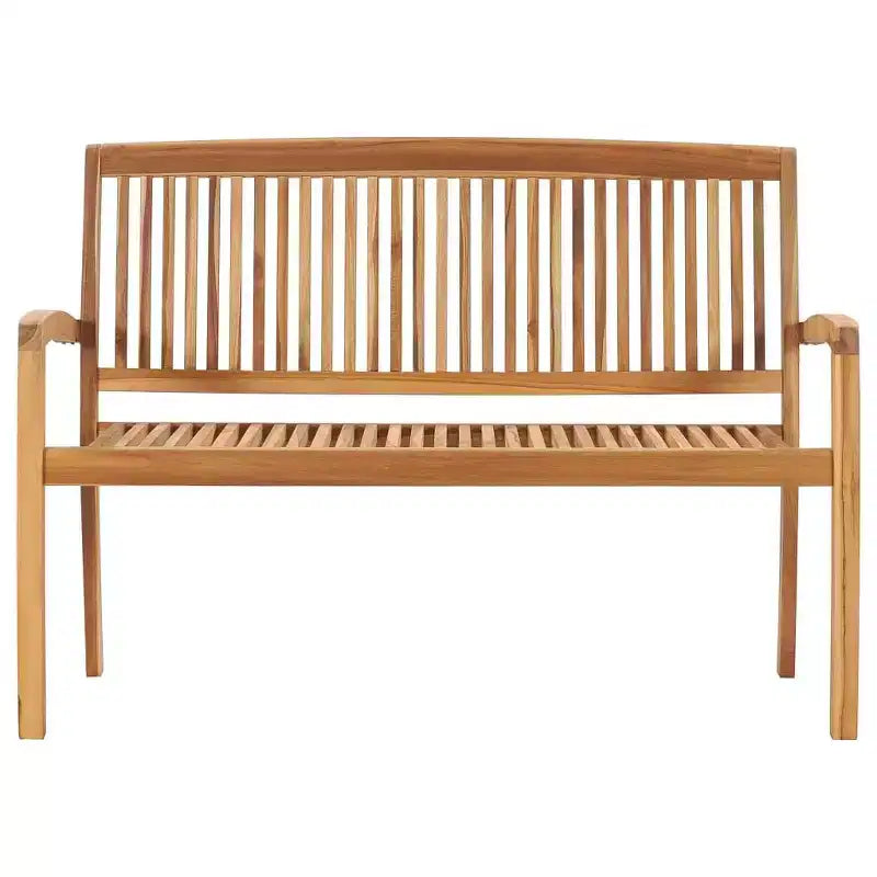 vidaXL Outdoor Patio Bench Garden Bench for Porch Balcony Solid Wood Teak