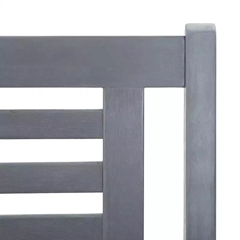 Banc de jardin gris 3 places en bois d'eucalyptus massif