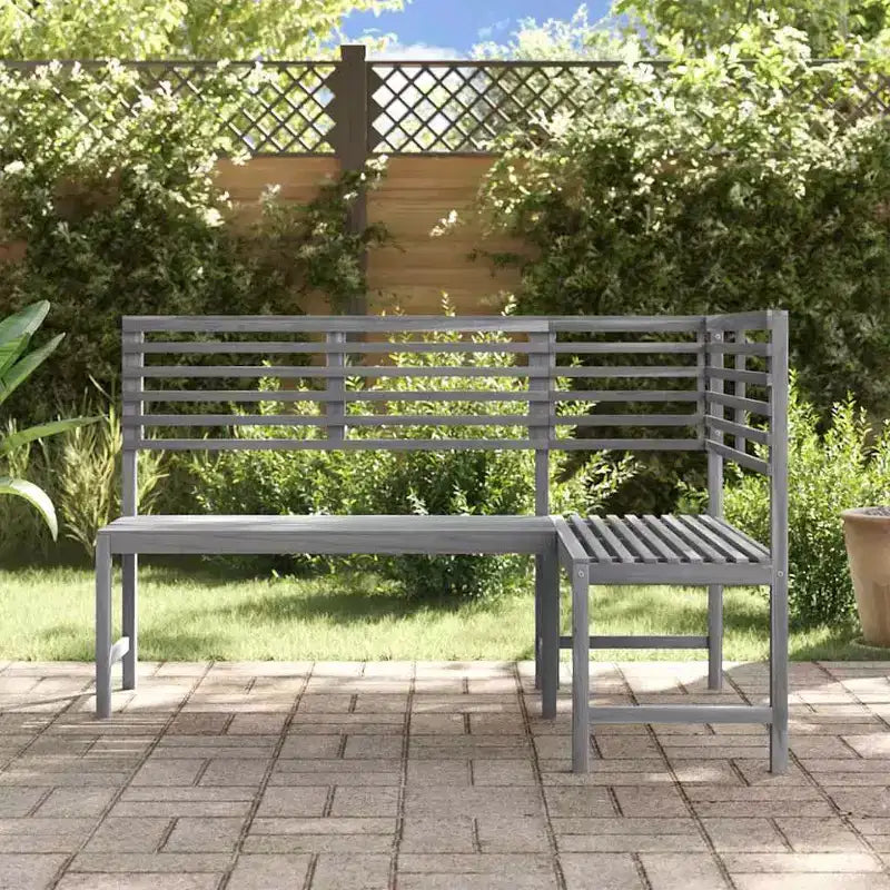 Banc d'angle de patio vidaXL, Banc d'extérieur en bois, Bois d'acacia massif