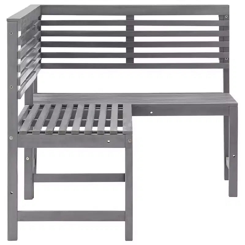 Banc d'angle de patio vidaXL, Banc d'extérieur en bois, Bois d'acacia massif