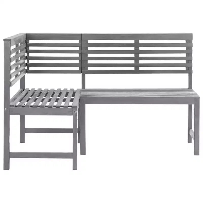 Banc d'angle de patio vidaXL, Banc d'extérieur en bois, Bois d'acacia massif