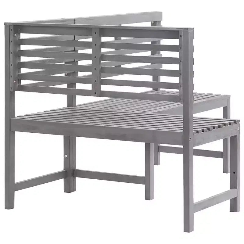 Banc d'angle de patio vidaXL, Banc d'extérieur en bois, Bois d'acacia massif