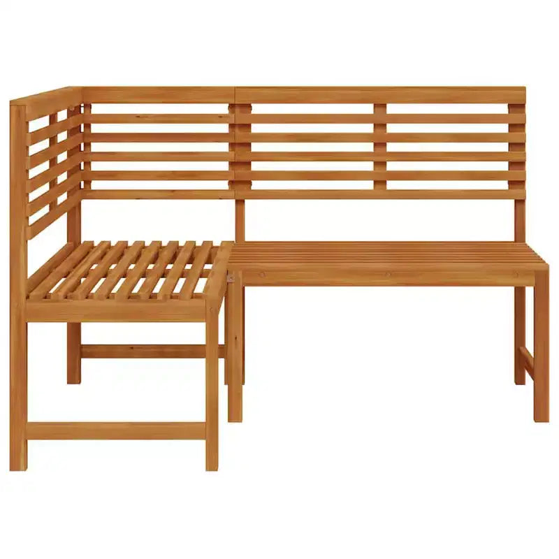 Banc d'angle de patio vidaXL, Banc d'extérieur en bois, Bois d'acacia massif