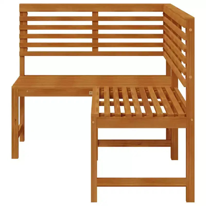 Banc d'angle de patio vidaXL, Banc d'extérieur en bois, Bois d'acacia massif