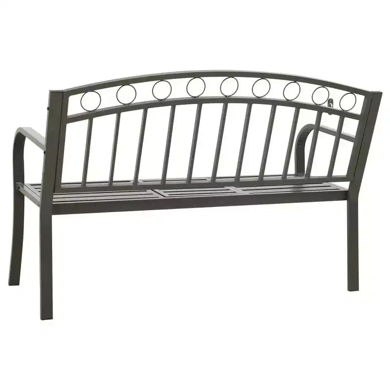 vidaXL Banc de jardin Acier poudré Taille moyenne Durable