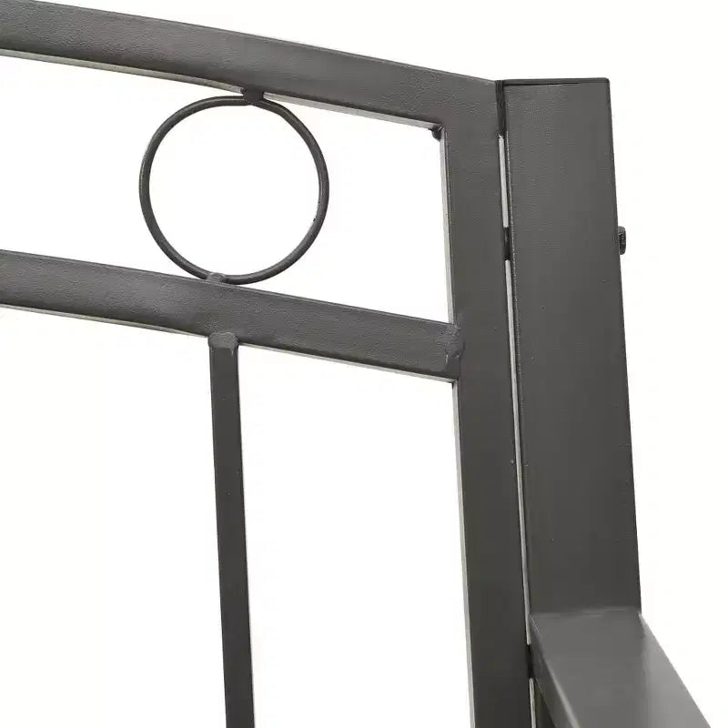 vidaXL Banc de jardin Acier poudré Taille moyenne Durable