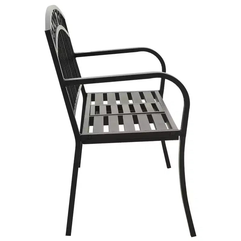 vidaXL Banc de jardin Acier poudré Taille moyenne Durable