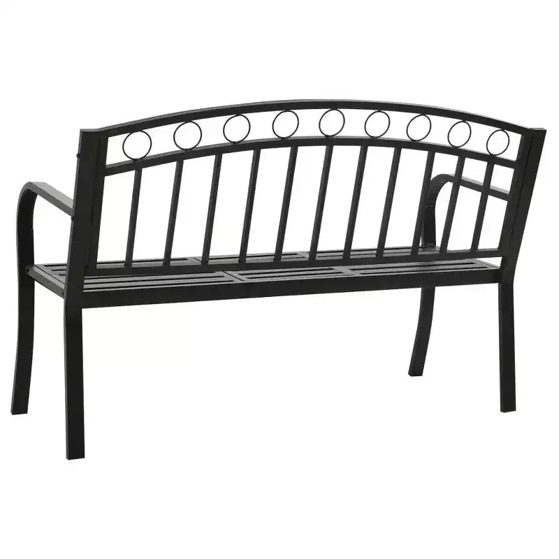 vidaXL Banc de jardin Acier poudré Taille moyenne Durable