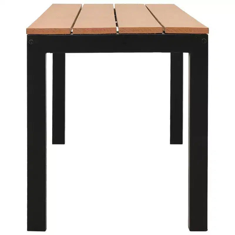 vidaXL Banc de jardin banc de parc avec cadre en acier Acier et WPC