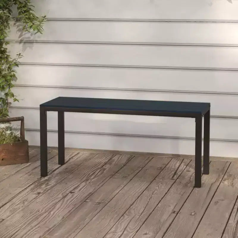 vidaXL Banc de jardin banc de parc avec cadre en acier Acier et WPC