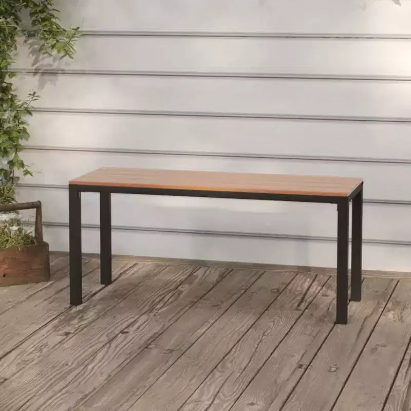 vidaXL Banc de jardin banc de parc avec cadre en acier Acier et WPC