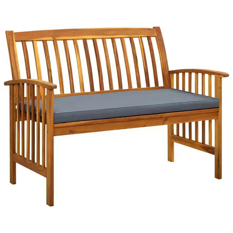 vidaXL Banc de jardin d'extérieur avec coussin en bois d'acacia massif